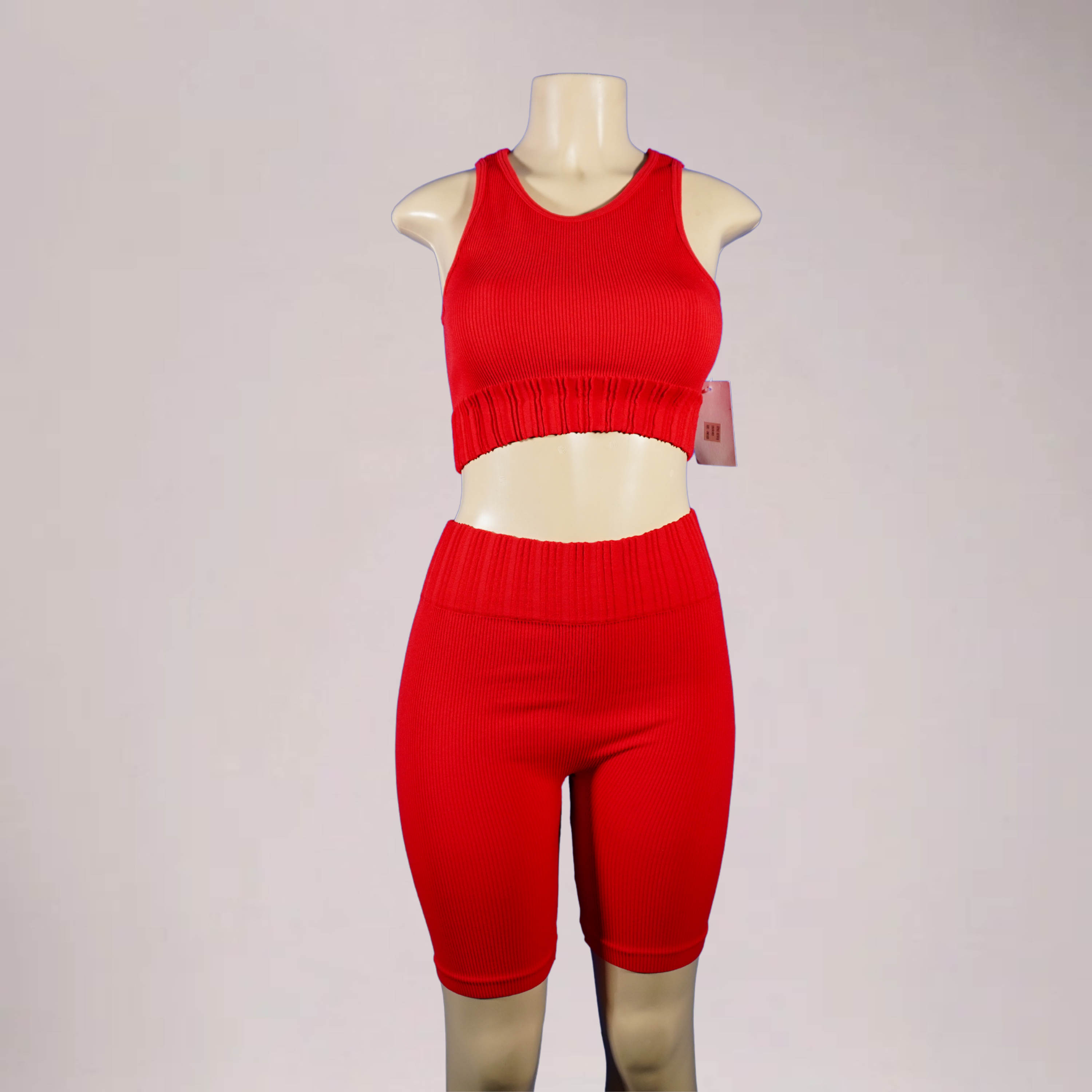 Womens 2pc capri set RED