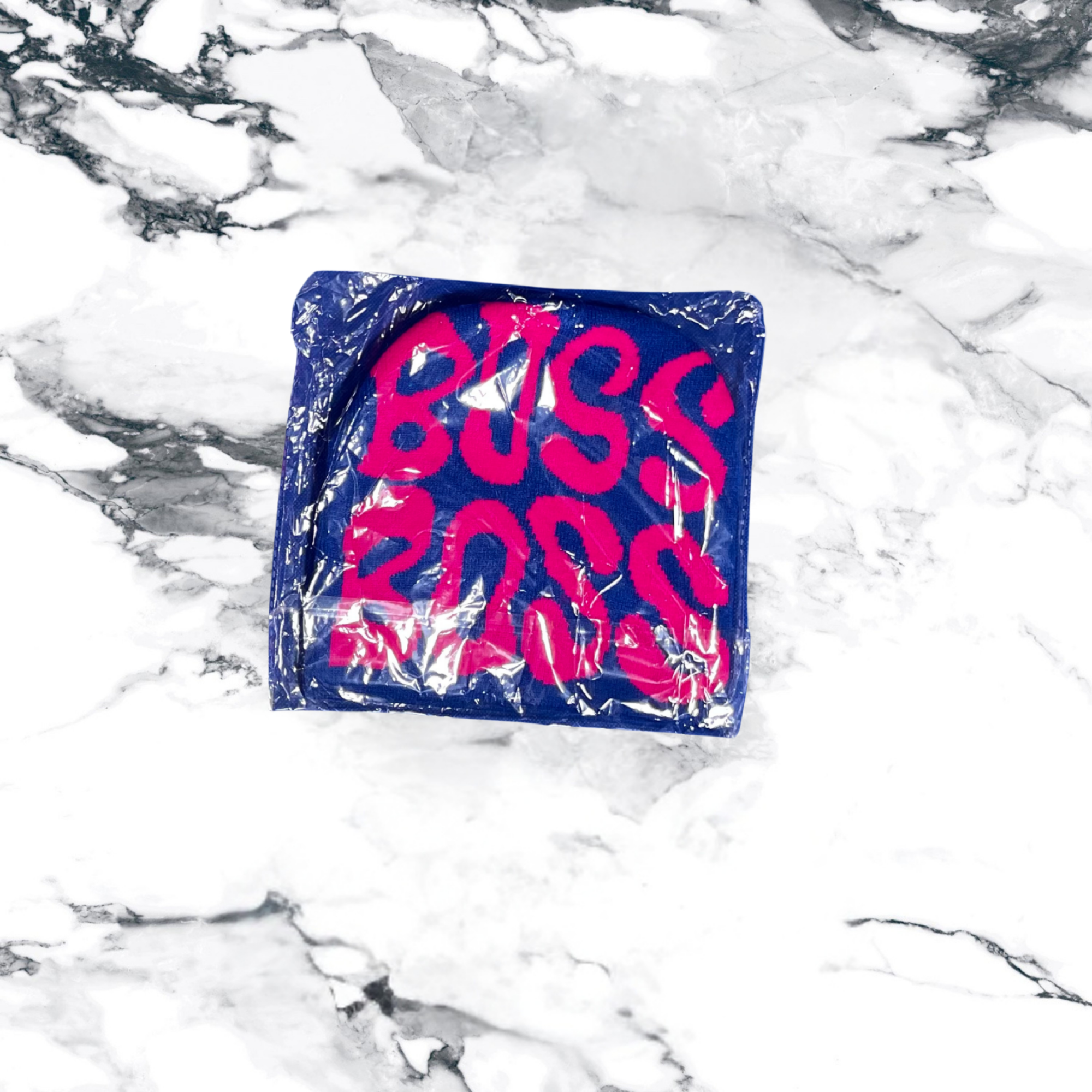 Boss beanie-blue/pink