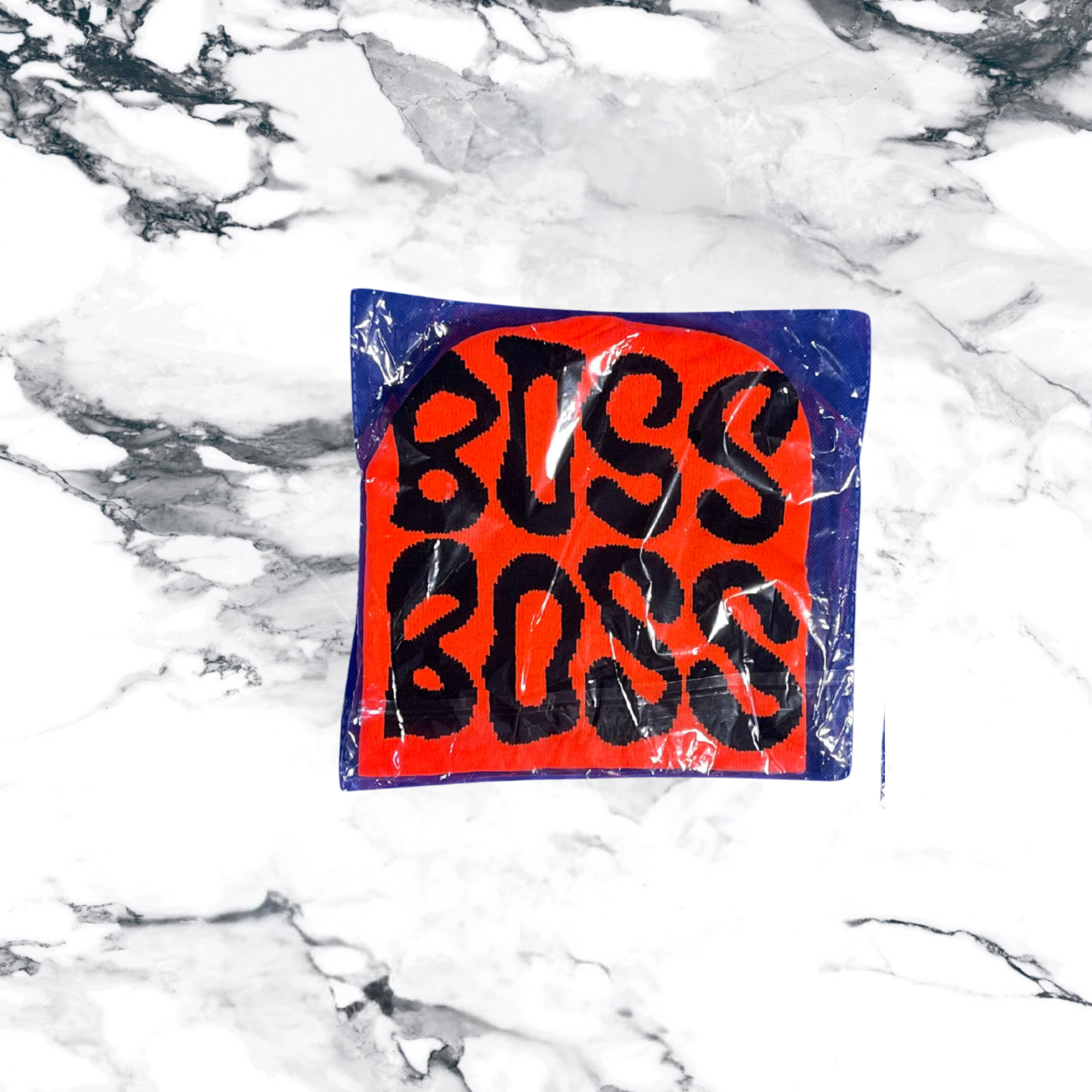 Boss beanie- orange/black