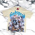 Good speed shirt- biege/blue