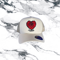 Heart hat- wht/red