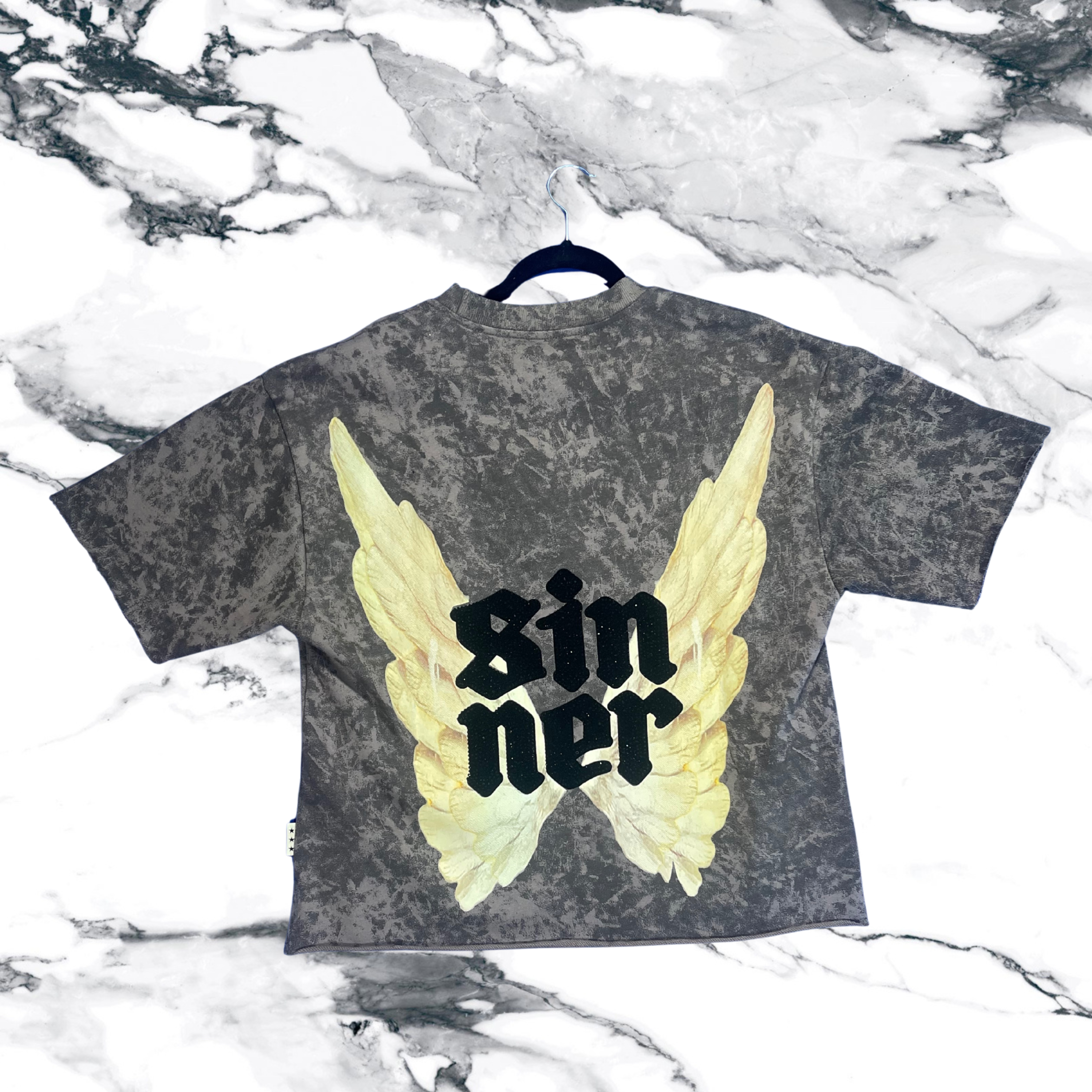 Men’s Sin crop shirt- grey