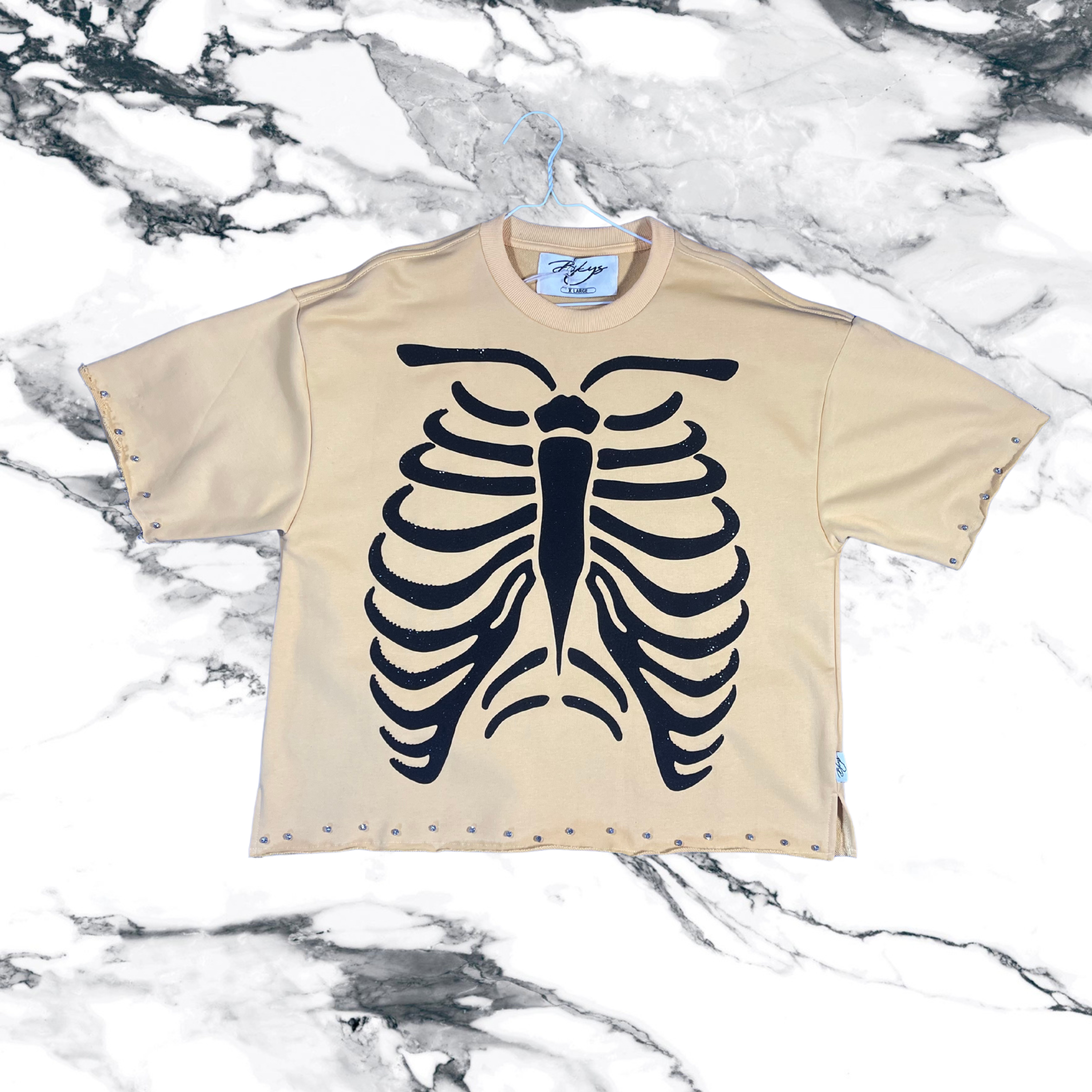 Men’s crop shirt- white/black