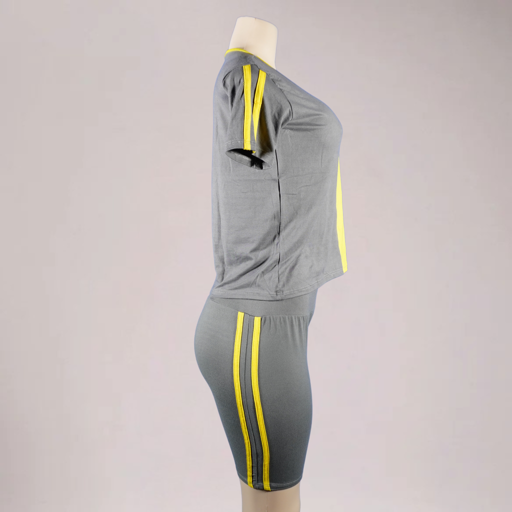 Women’s 2pc lips set- grey/yellow
