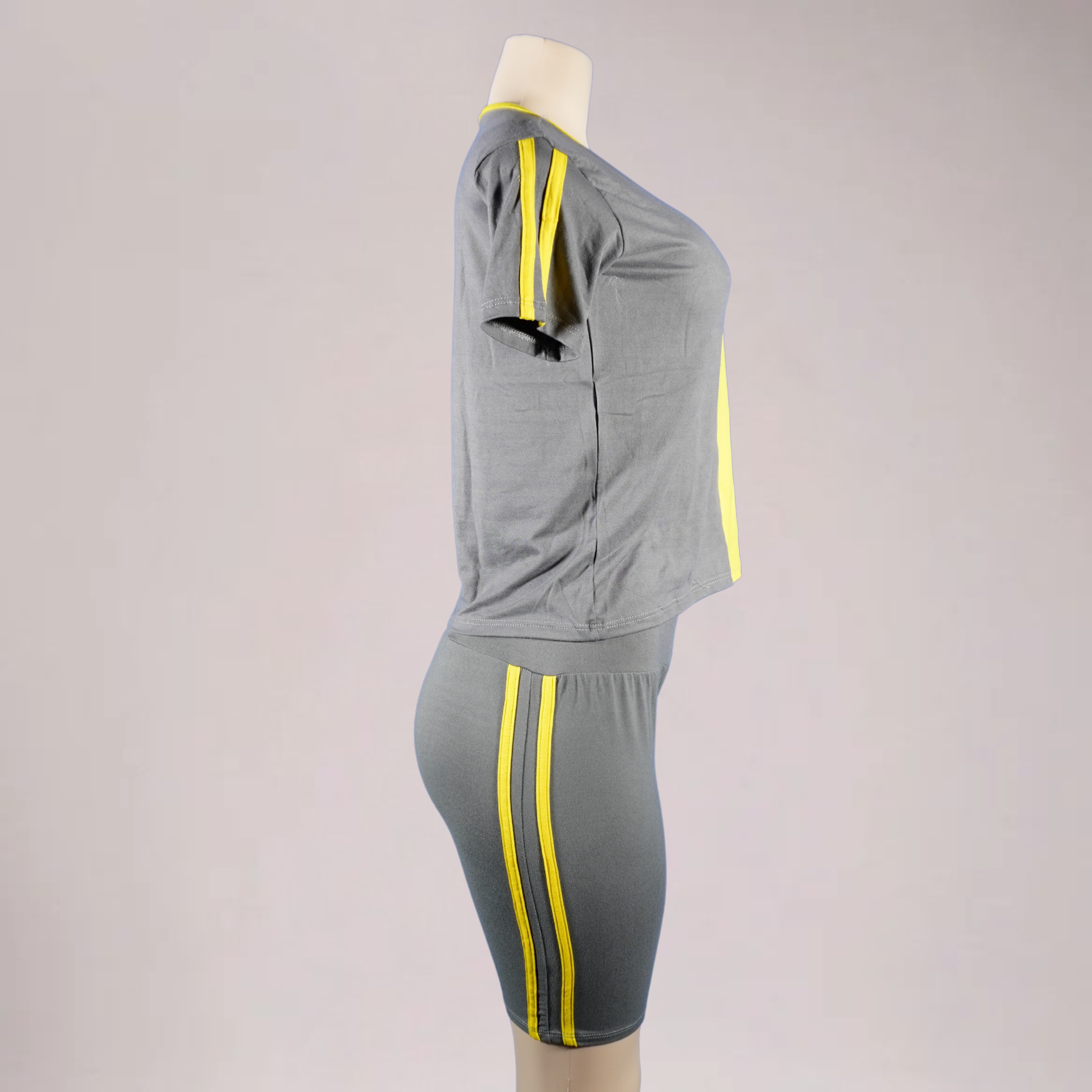 Women’s 2pc lips set- grey/yellow