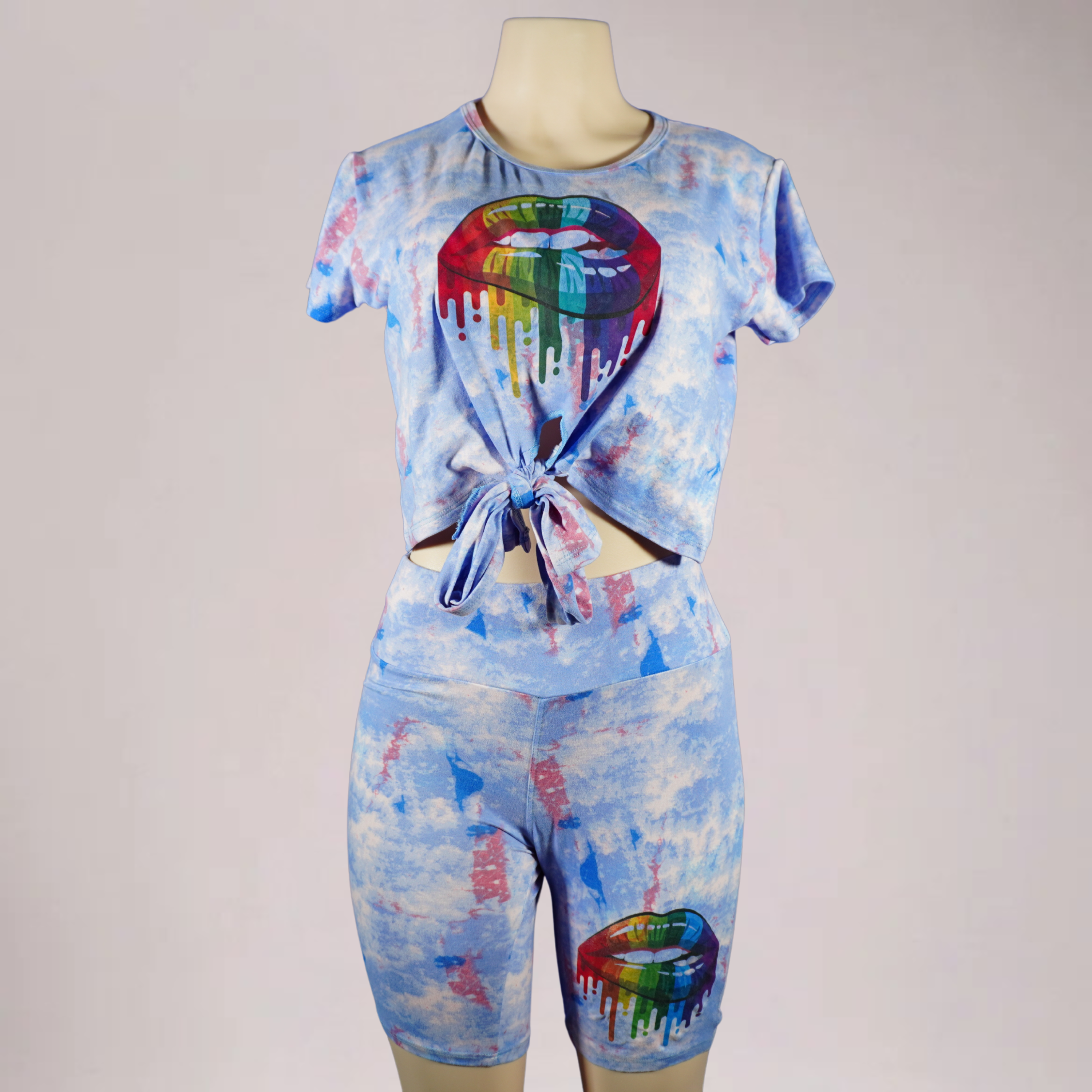 Women’s 2pc lips set- sky blue