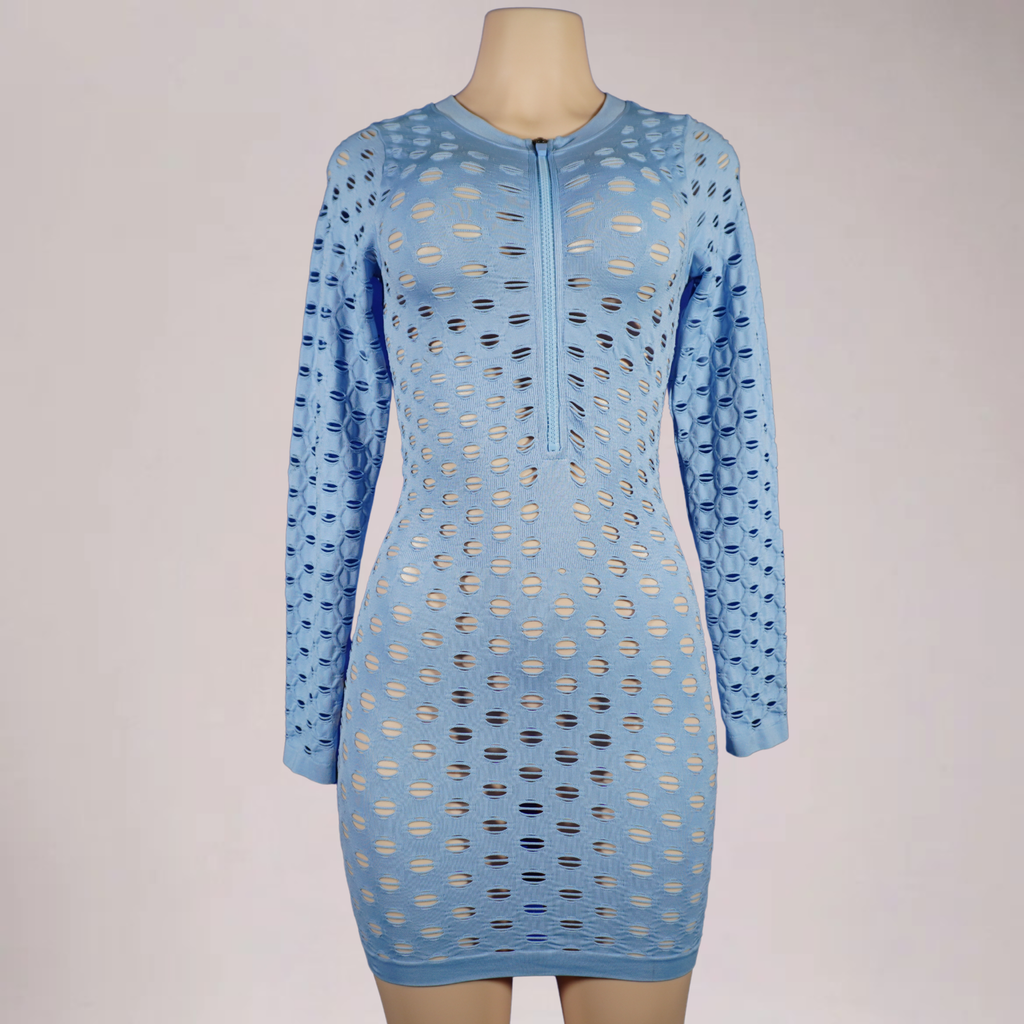 Women’s hole dress- sky blue
