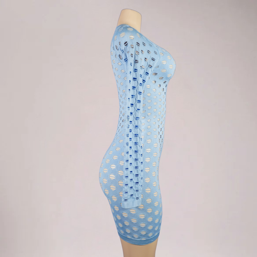 Women’s hole dress- sky blue