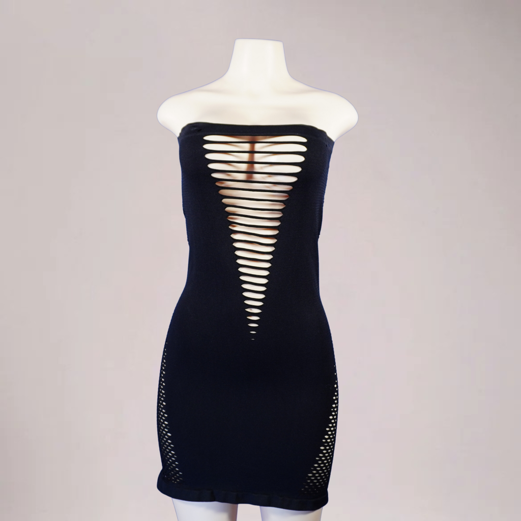 Women’s sexy fish net dress- black