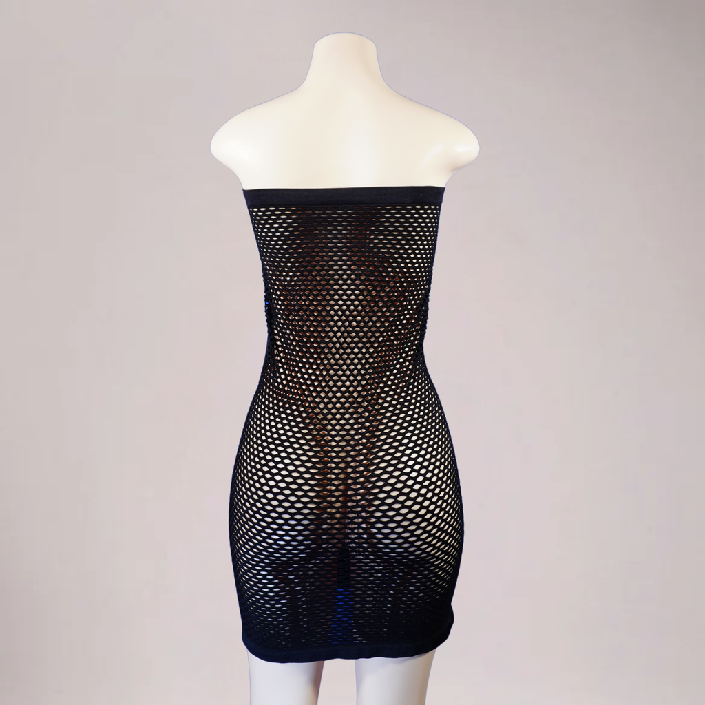 Women’s sexy fish net dress- black