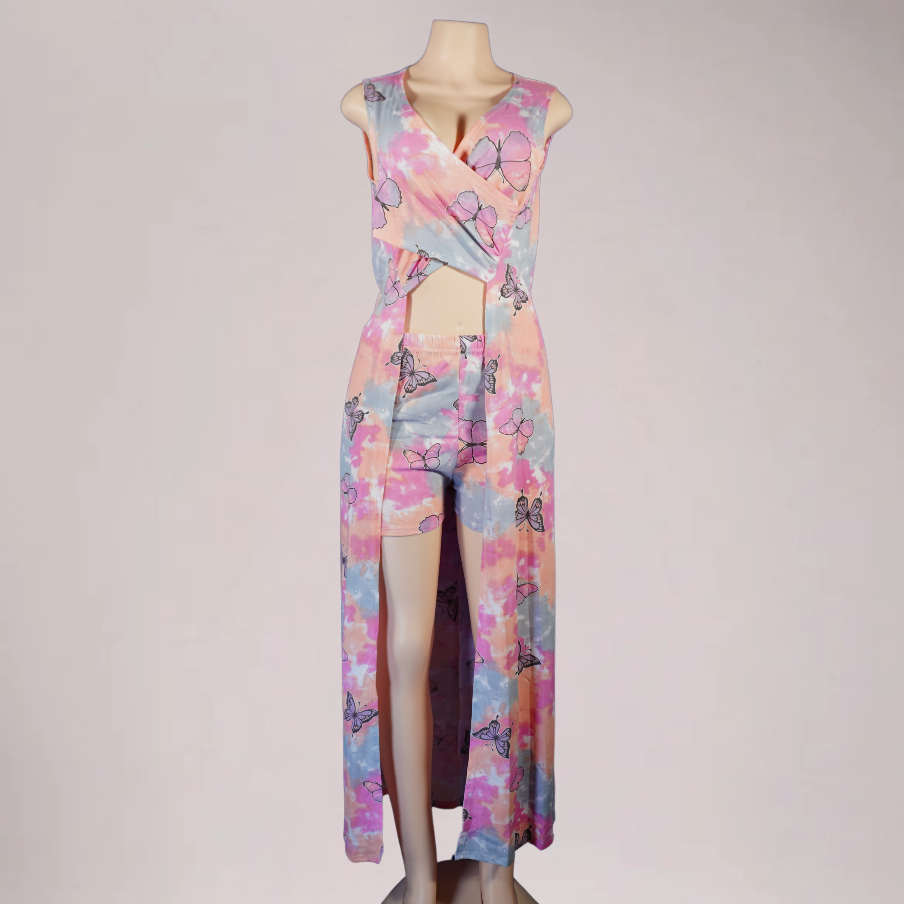 women’s pink marble short 2pc